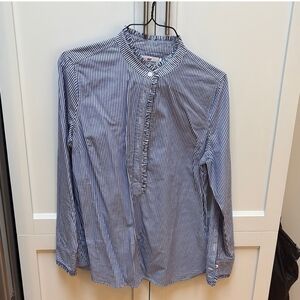 Vineyard Vines Women's Size 14 Blue and White Striped Blouse
